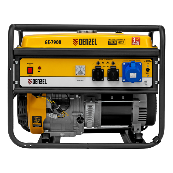 Бензиновый генератор DENZEL GE 7900 синхронный фото