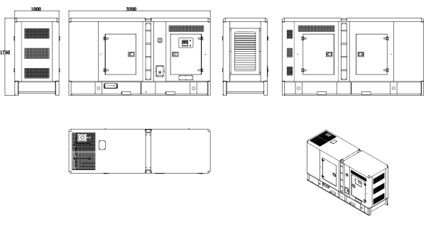 Дизельный генератор ТСС АД-100С-Т400-1РКМ9 в шумозащитном кожухе 018613 стационарный фото