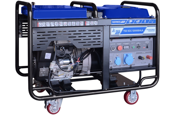 Бензиновый генератор ТСС SGG 12000EHLA в кожухе МК-2.1 уличный фото