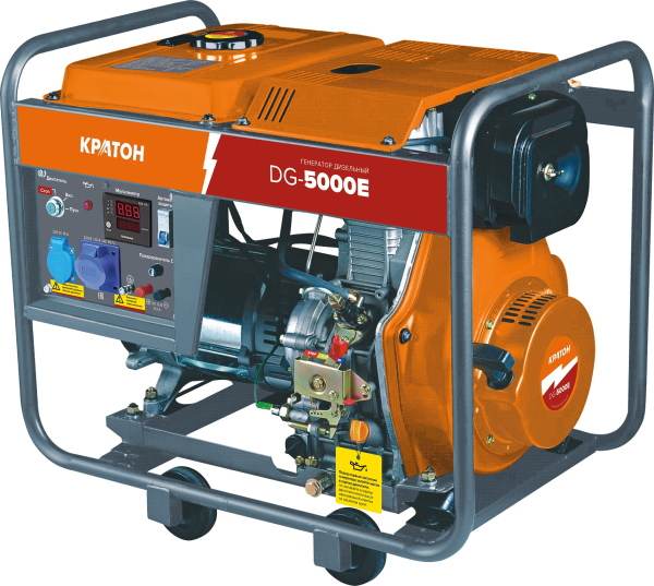 Дизельный генератор КРАТОН DG-5000E 3 08 02 026 синхронный фото