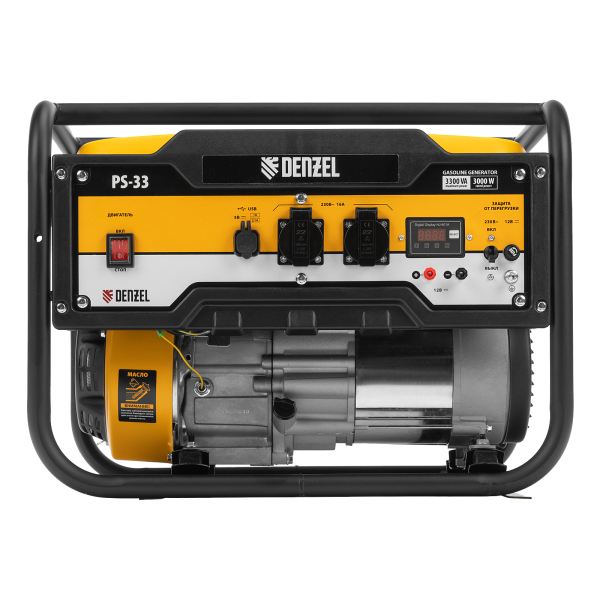 Бензиновый генератор DENZEL PS 33 для гаража фото