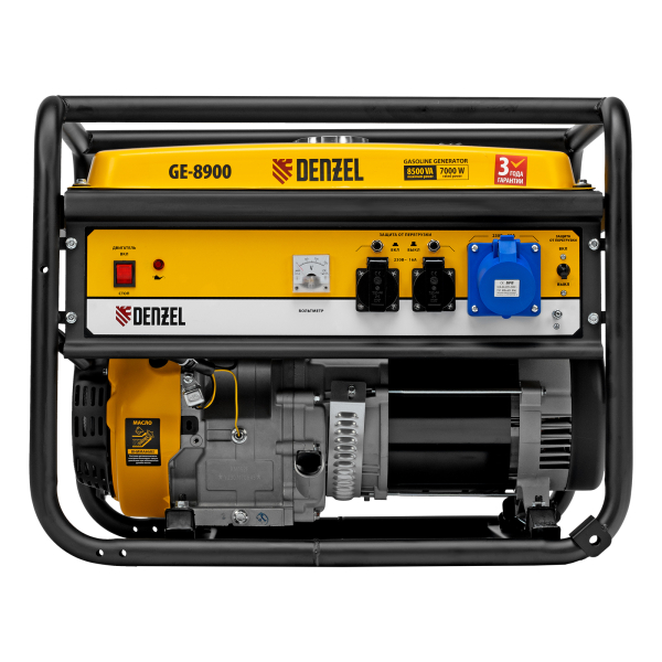 Бензиновый генератор DENZEL GE 8900 передвижной фото