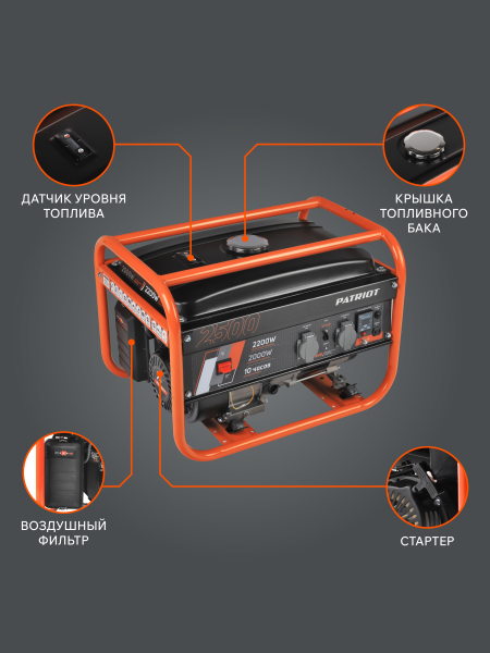 Бензиновый генератор PATRIOT GRS 2500 2-х тактный фото