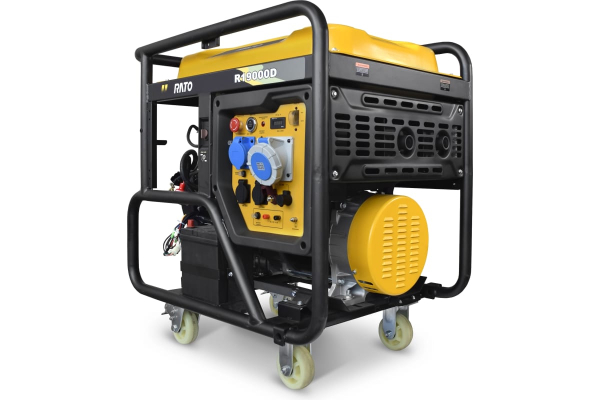 Бензиновый генератор RATO R19000D электростартер + колесный комплект синхронный фото