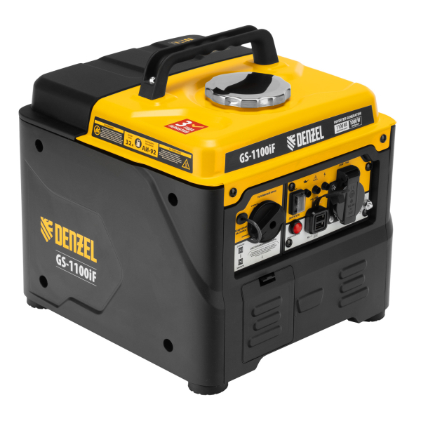 Бензиновый инверторный генератор DENZEL GS-1100iF бесшумный фото
