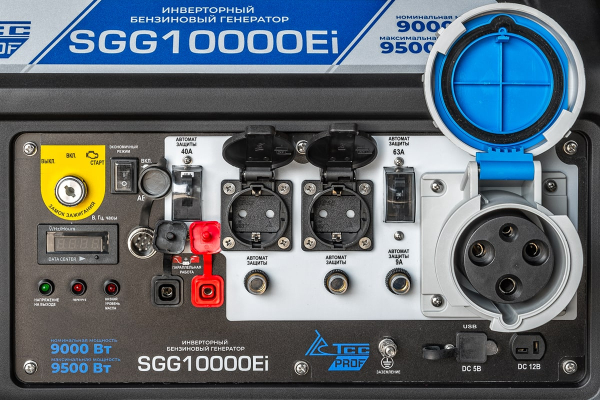 Бензиновый инверторный генератор ТСС SGG 10000Ei для гаража фото