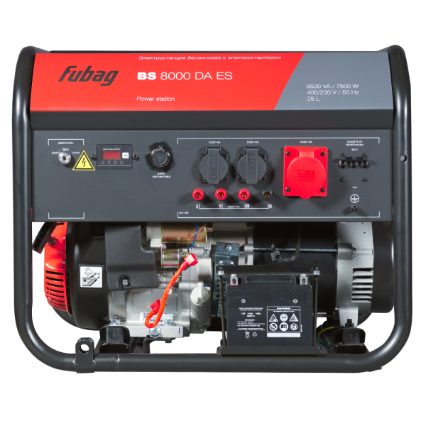 Бензиновый генератор Fubag BS 8000 DA ES + Комплект колес и ручек FUBAG + 4Т Extra в ПОДАРОК портативный фото