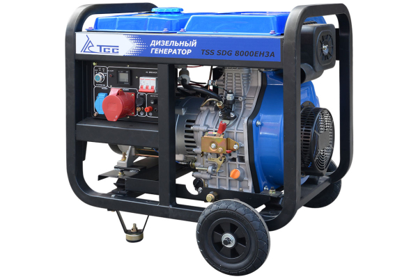 Дизельный генератор ТСС SDG 8000EH3A в кожухе МК-2.1 034170 портативный фото