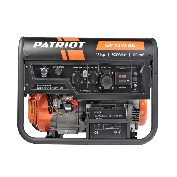 Бензиновый генератор PATRIOT GP 7210 AE для гаража фото