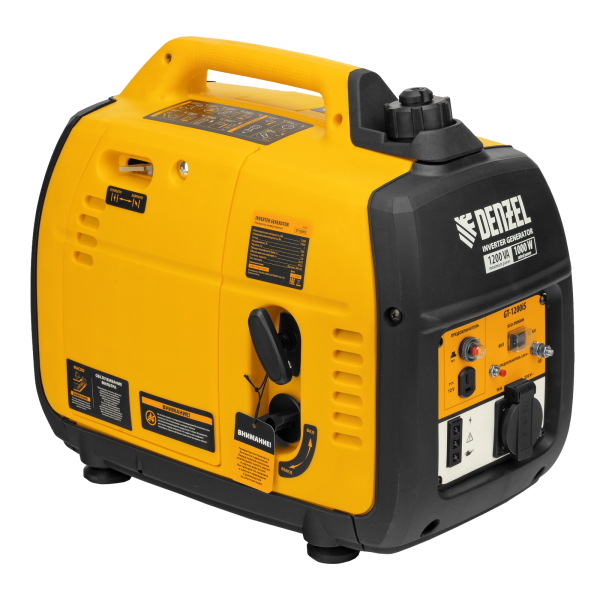 Бензиновый инверторный генератор DENZEL GT-1200iS передвижной фото