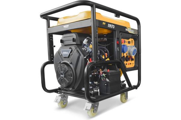 Бензиновый генератор RATO R19000D электростартер + колесный комплект синхронный фото