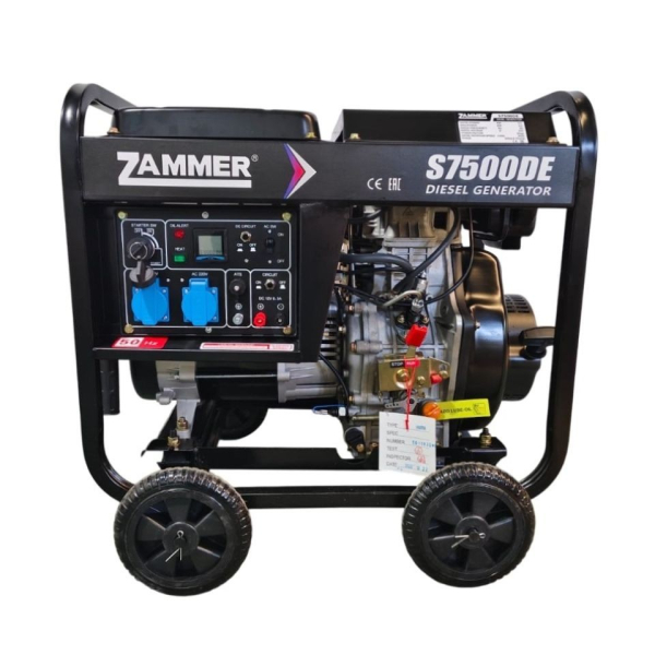 Дизельный генератор Zammer S7500DE S7500DE передвижной фото