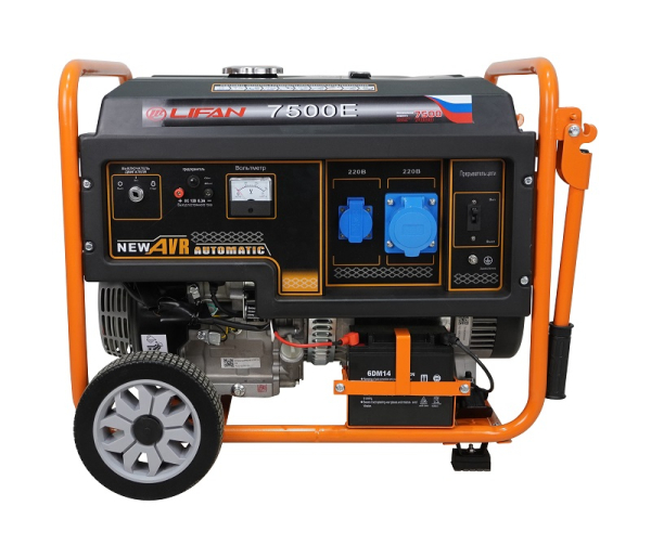 Бензиновый генератор Lifan 7 GF-4 (LF7500E) синхронный фото