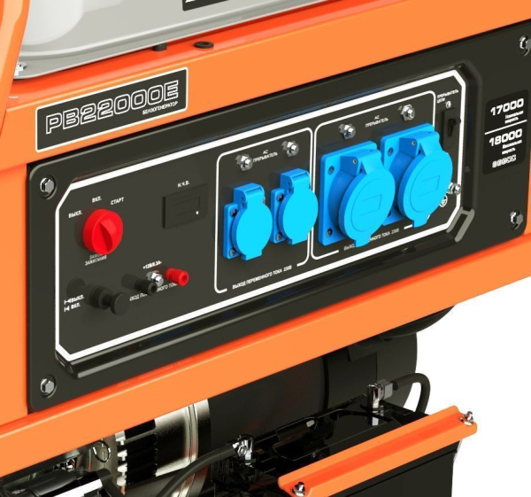 Бензиновый генератор Zongshen PB 22000 E 4-х тактный фото