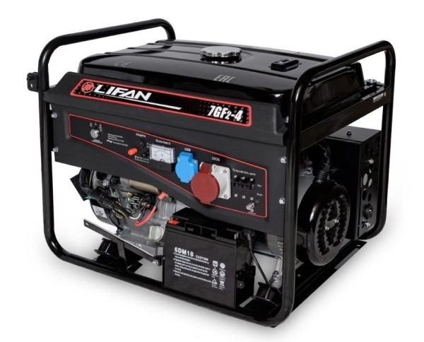 Бензиновый генератор Lifan 7 GF2-4 (LF7500E3) для гаража фото