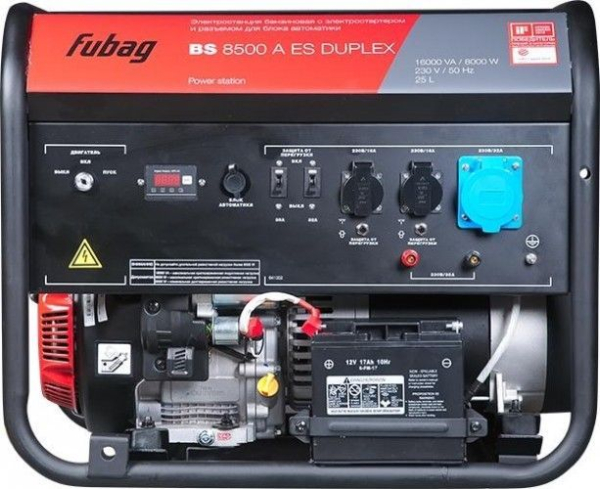 Бензиновый генератор Fubag BS 8500 A ES Duplex 4-х тактный Бензиновый генератор Fubag BS 8500 A ES Duplex 4-х тактный фото