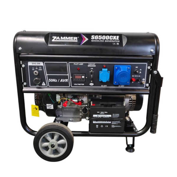 Бензиновый генератор Zammer S6500CXE 4-х тактный фото