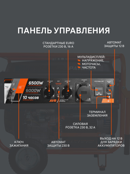 Бензиновый генератор PATRIOT GRS 7500 E для гаража фото