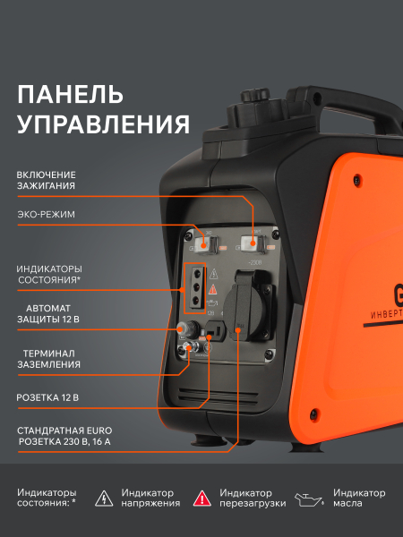 Бензиновый инверторный генератор PATRIOT GP 1000 i 4-х тактный фото