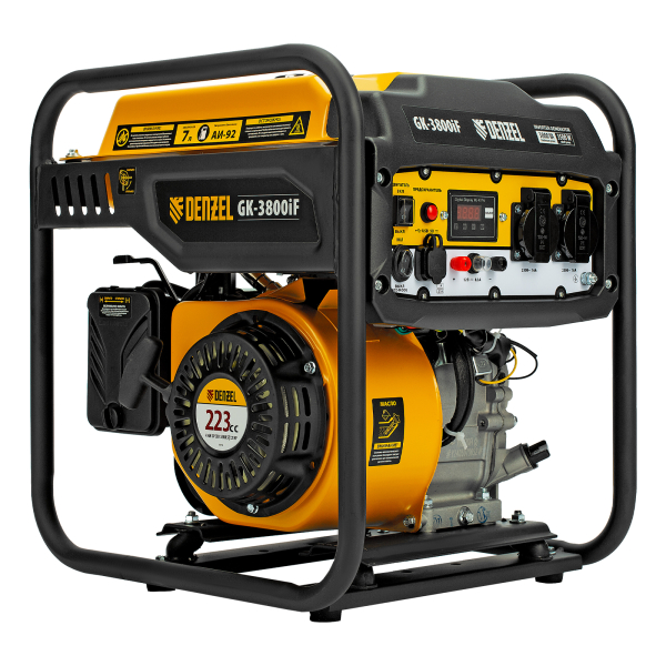 Бензиновый инверторный генератор DENZEL GK-3800iF передвижной фото