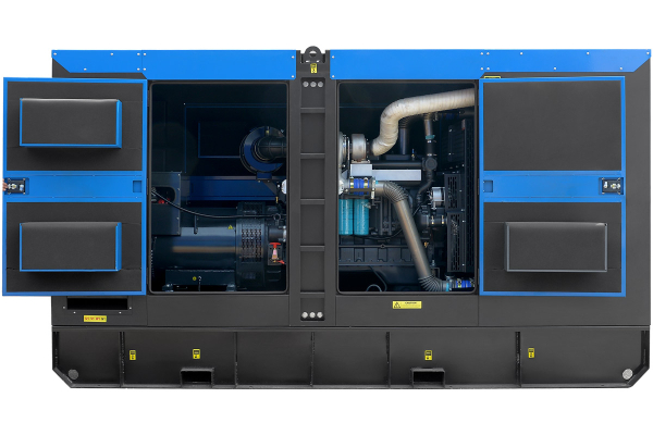 Дизельный генератор ТСС ЭД-250-Т400 с АВР в шумозащитном кожухе на прицепе 025293 на колесах фото